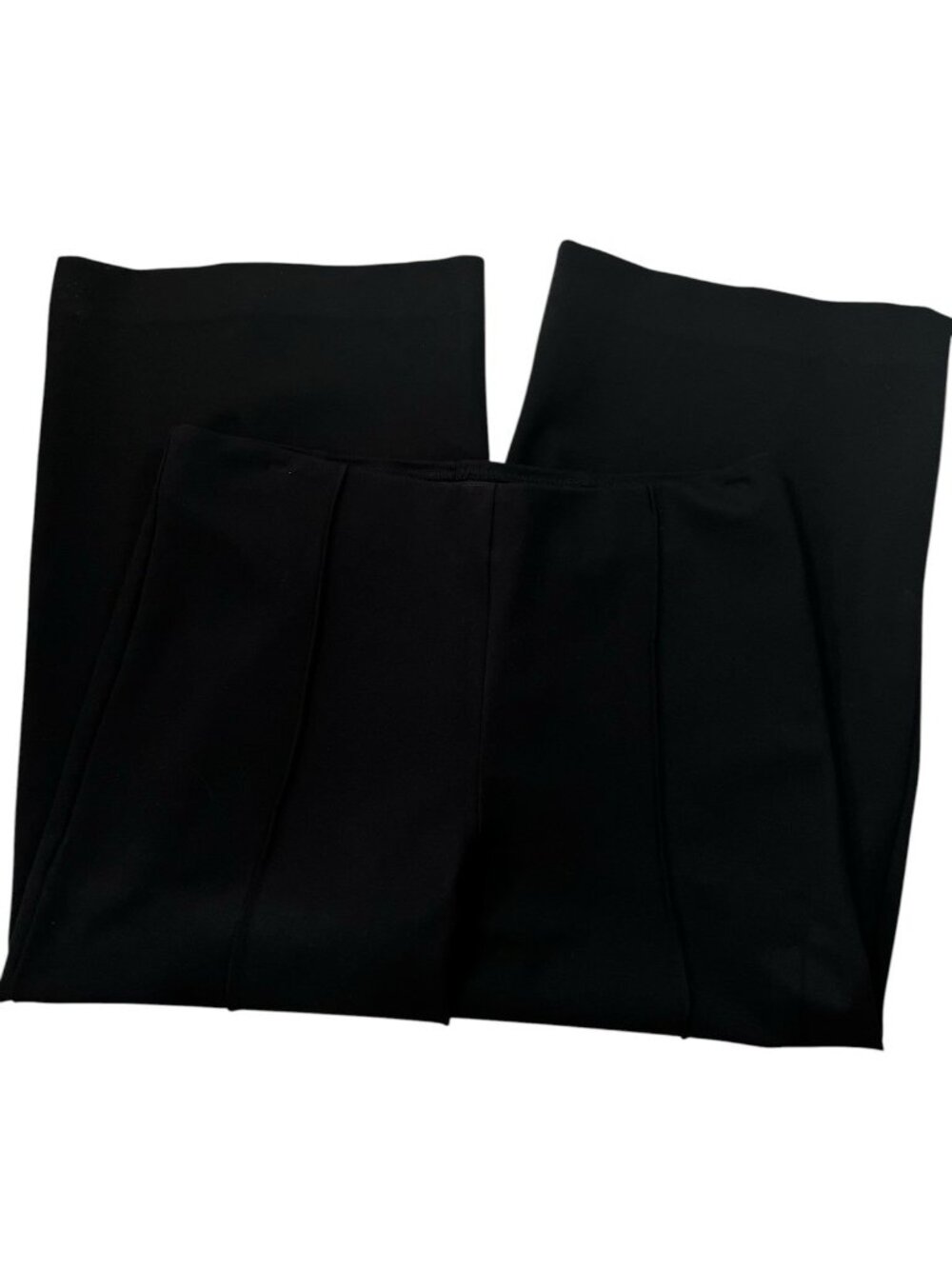 Chico's Ponte Wide leg Pintuck Pull on Pants women's size 2(12)